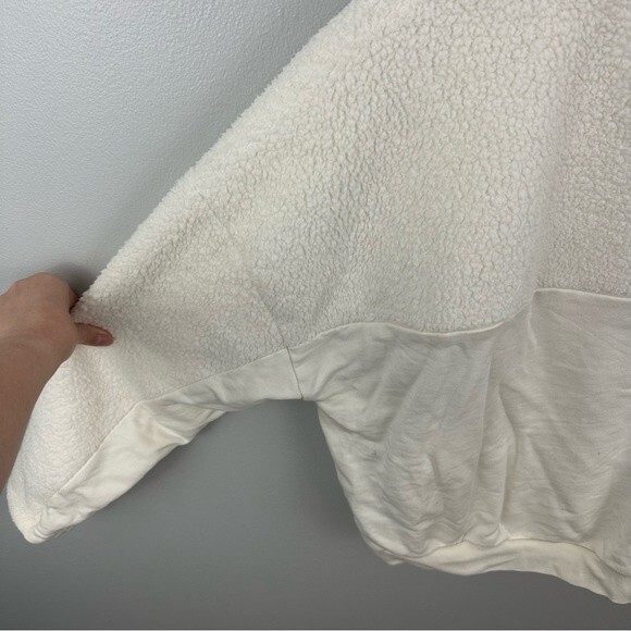 J. Crew Teddy Sherpa Button-Front Sweatshirt NWT Size Large - Picture 15 of 16